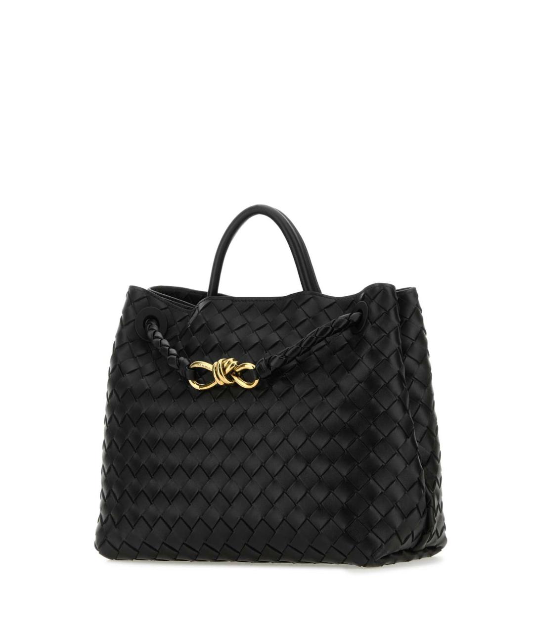 BOTTEGA VENETA Черная кожаная сумка тоут, фото 2