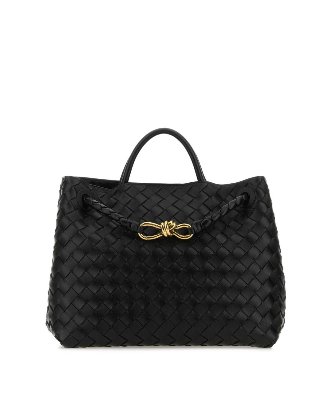 BOTTEGA VENETA Черная кожаная сумка тоут, фото 1