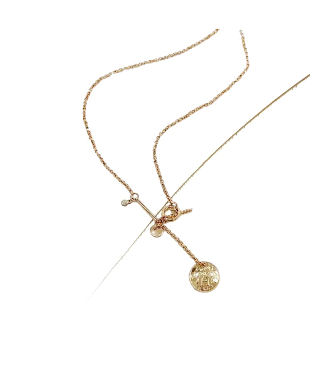 HERMES Золотая подвеска, фото 2