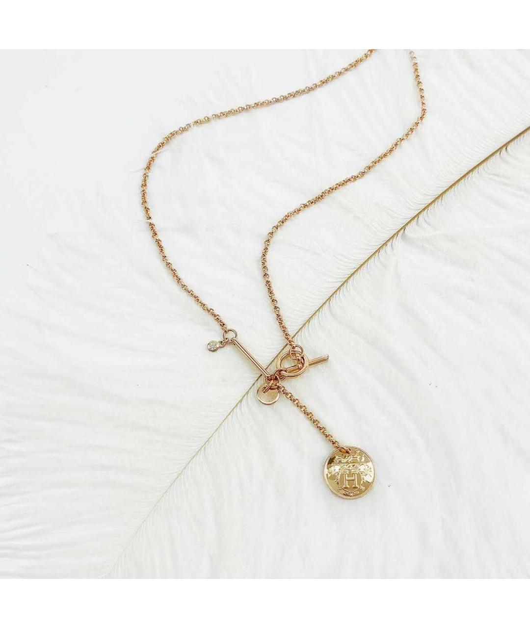 HERMES Золотая подвеска, фото 7