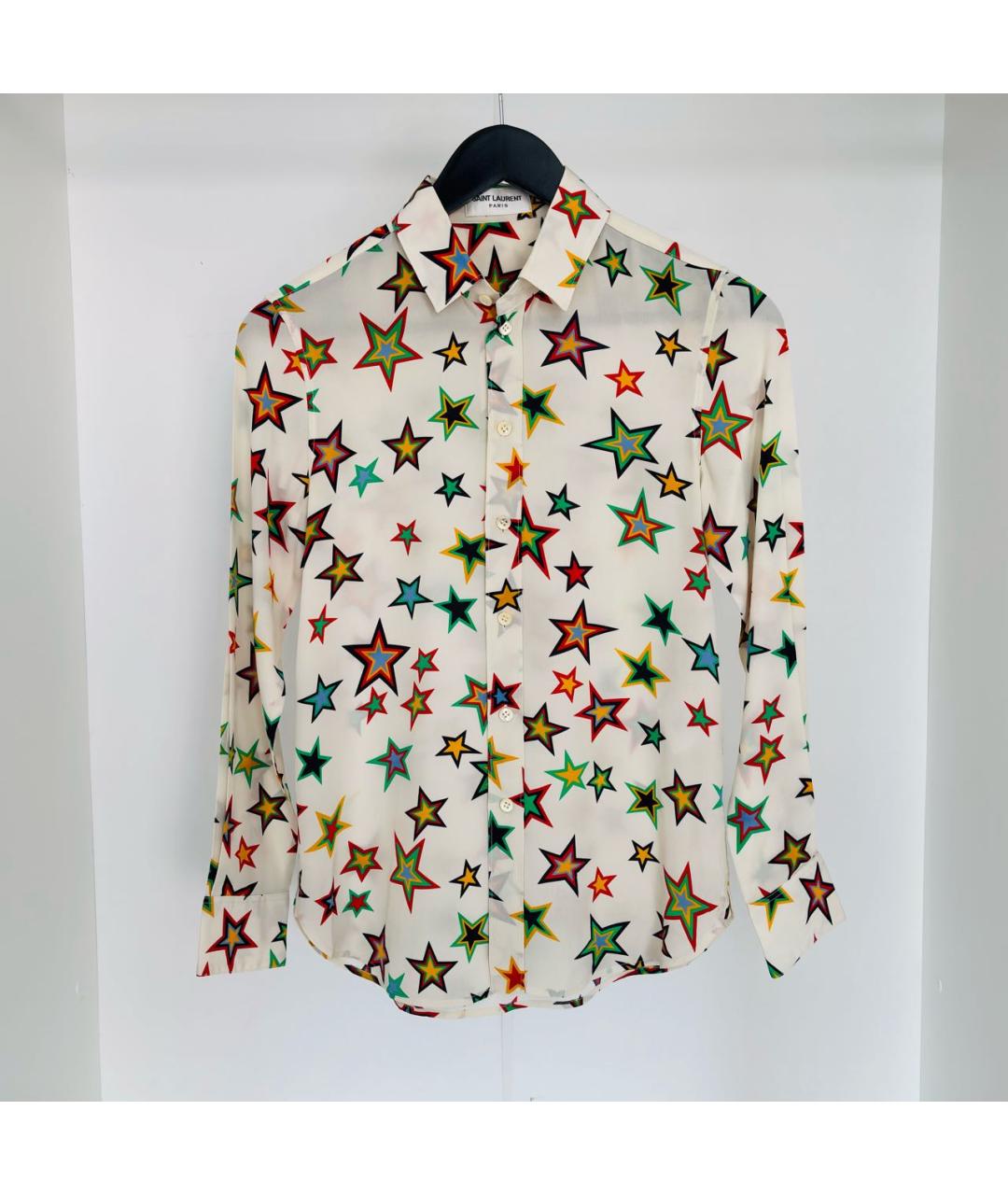 SAINT LAURENT Белая шелковая рубашка, фото 8