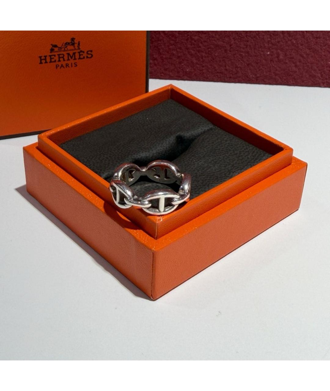 HERMES Серебряное кольцо, фото 5
