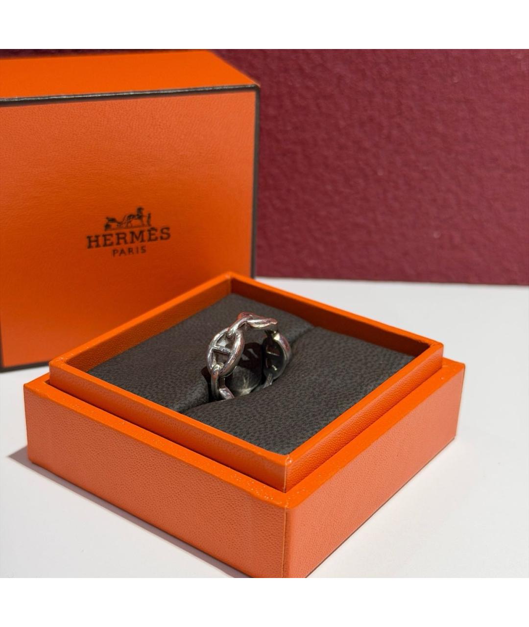 HERMES Серебряное кольцо, фото 2