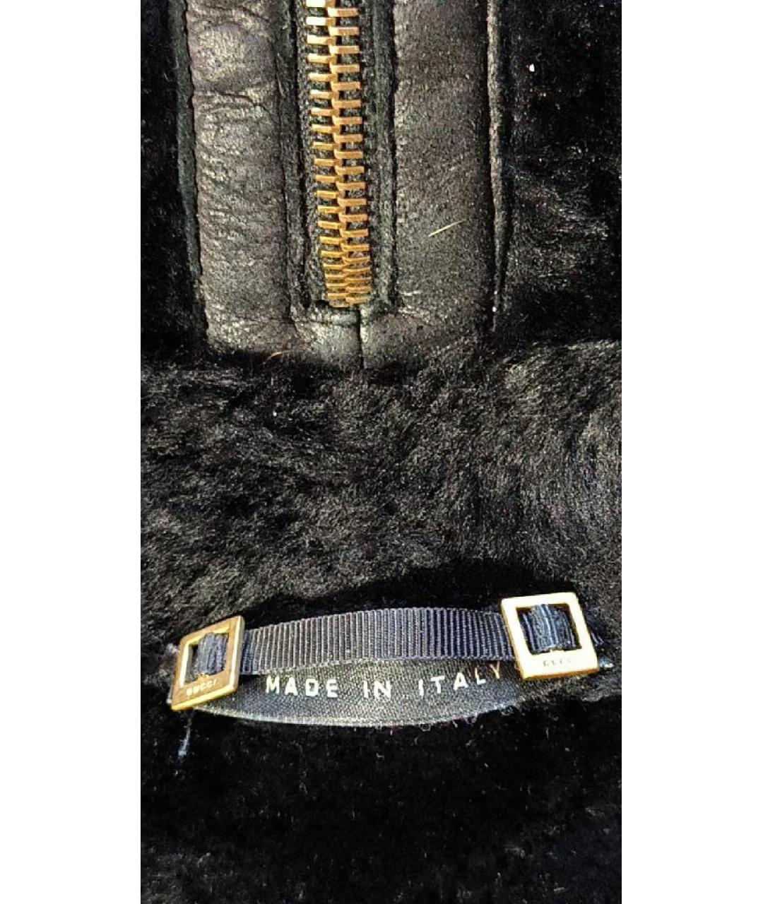 GUCCI Черная кожаная дубленка, фото 8