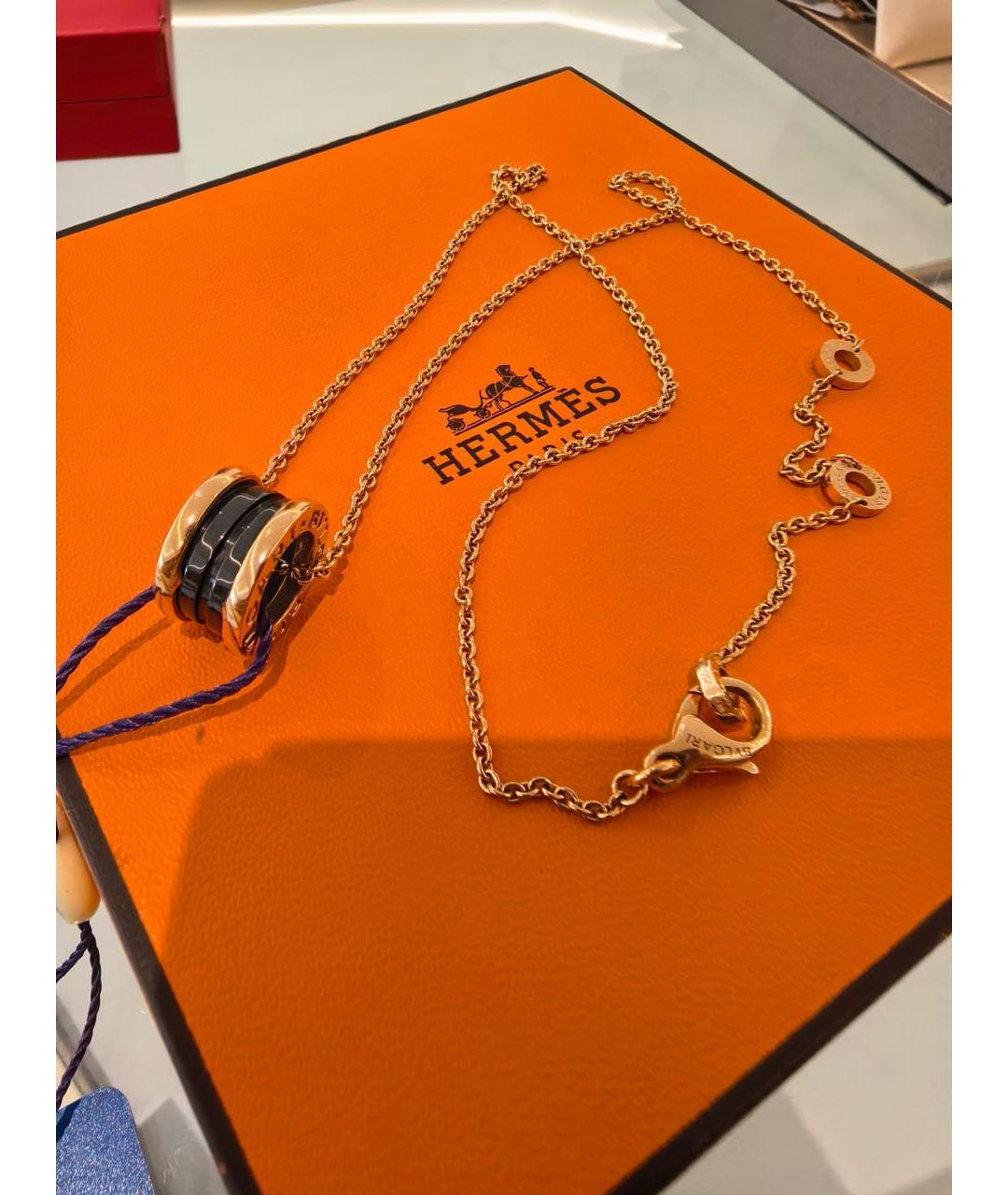 BVLGARI Золотая подвеска из розового золота, фото 4