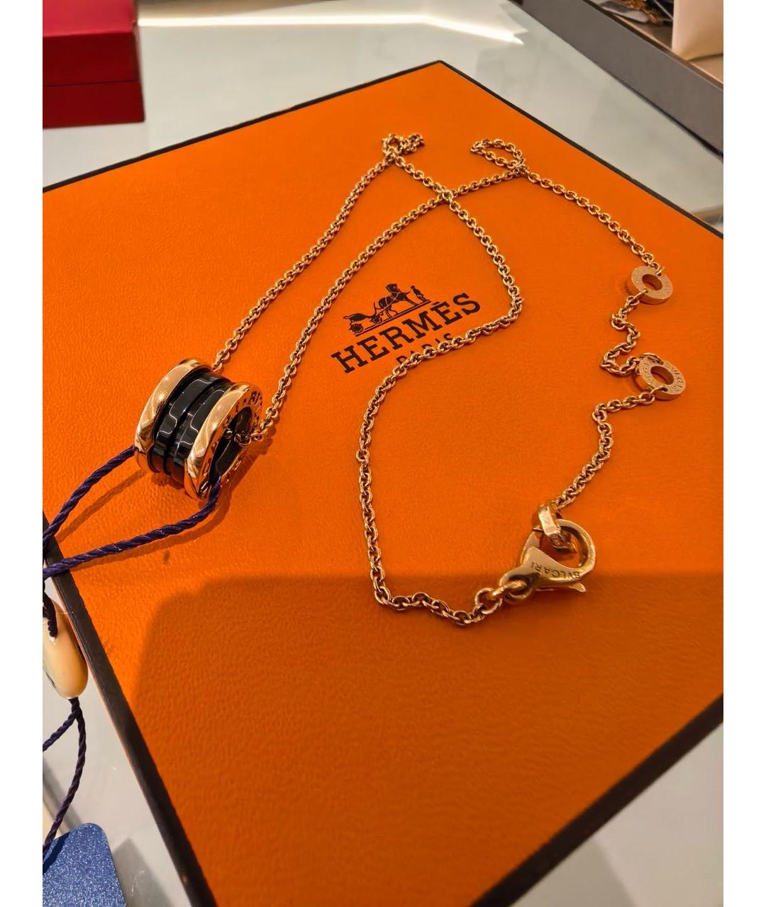 BVLGARI Золотая подвеска из розового золота, фото 3