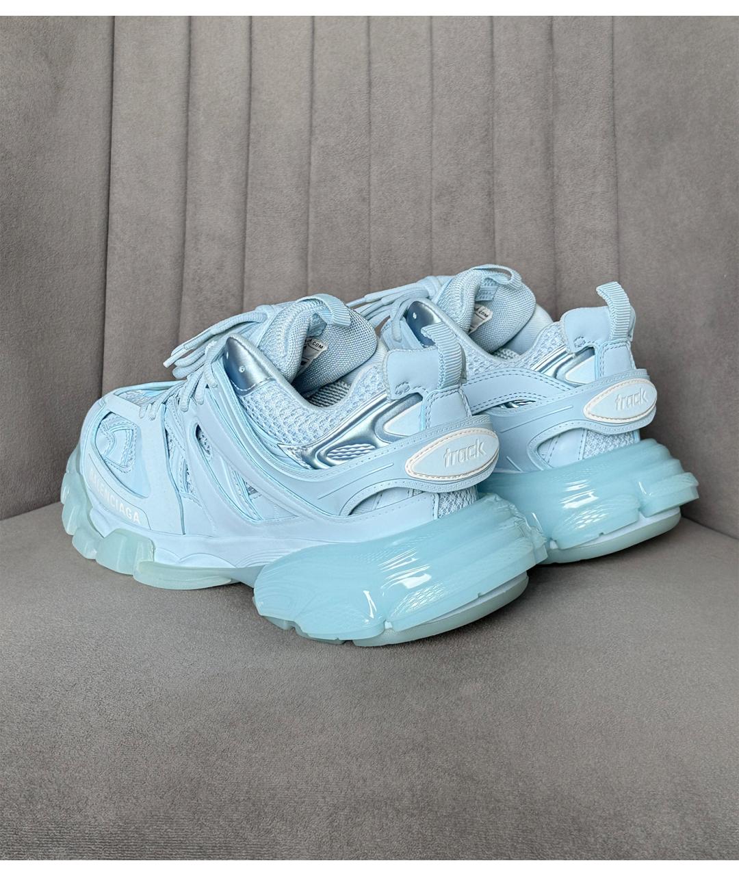 BALENCIAGA Голубые кроссовки, фото 4