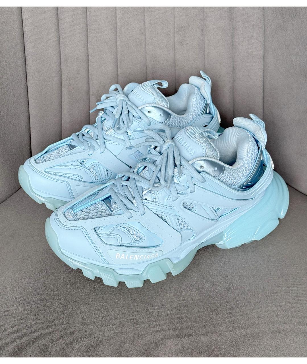 BALENCIAGA Голубые кроссовки, фото 2