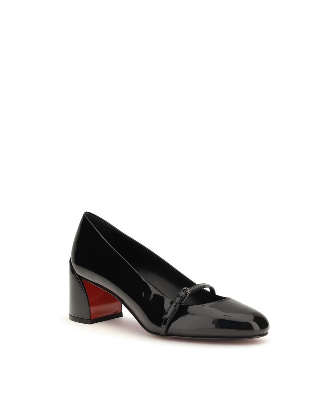 CHRISTIAN LOUBOUTIN Черные кожаные туфли, фото 2