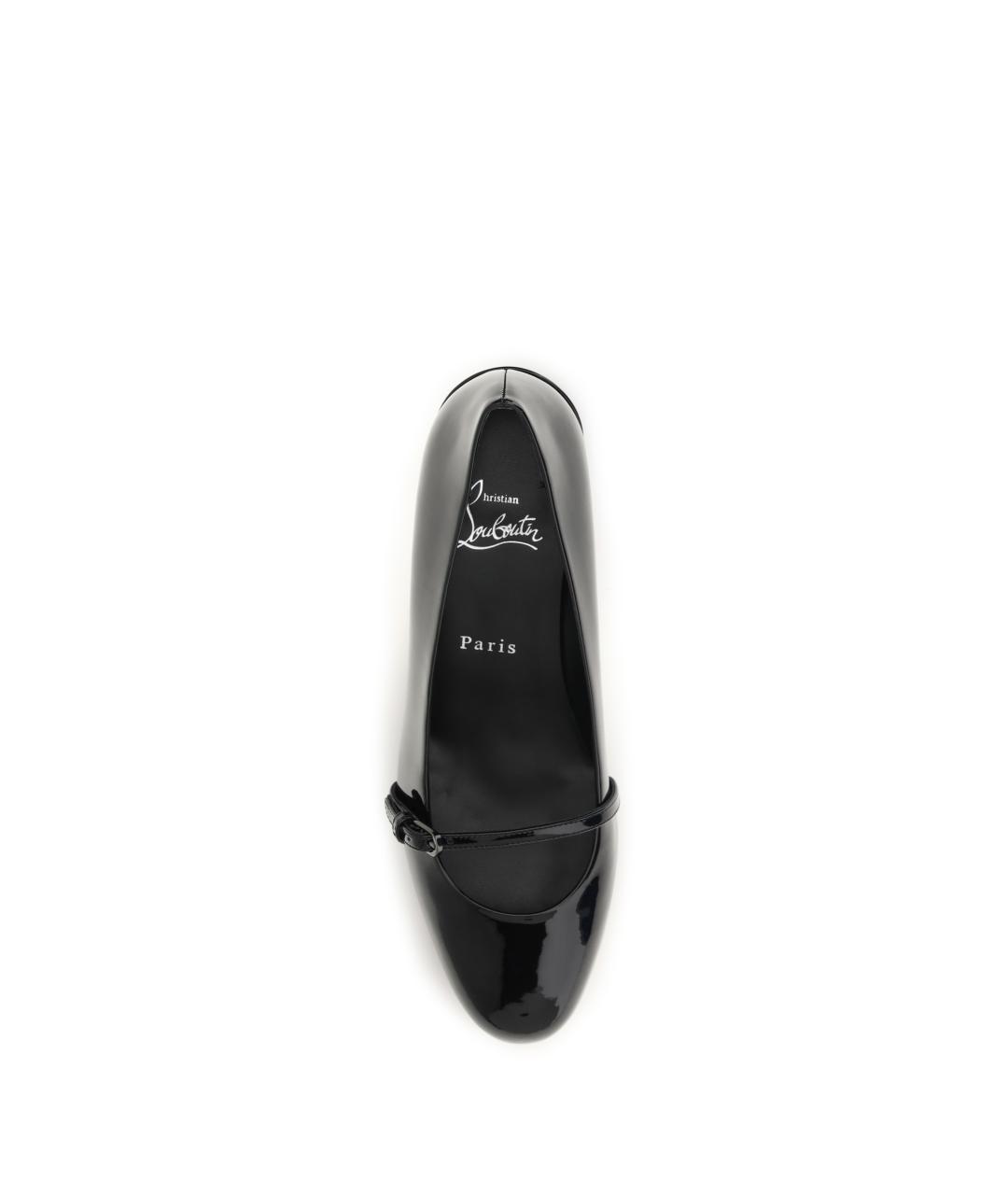 CHRISTIAN LOUBOUTIN Черные кожаные туфли, фото 4