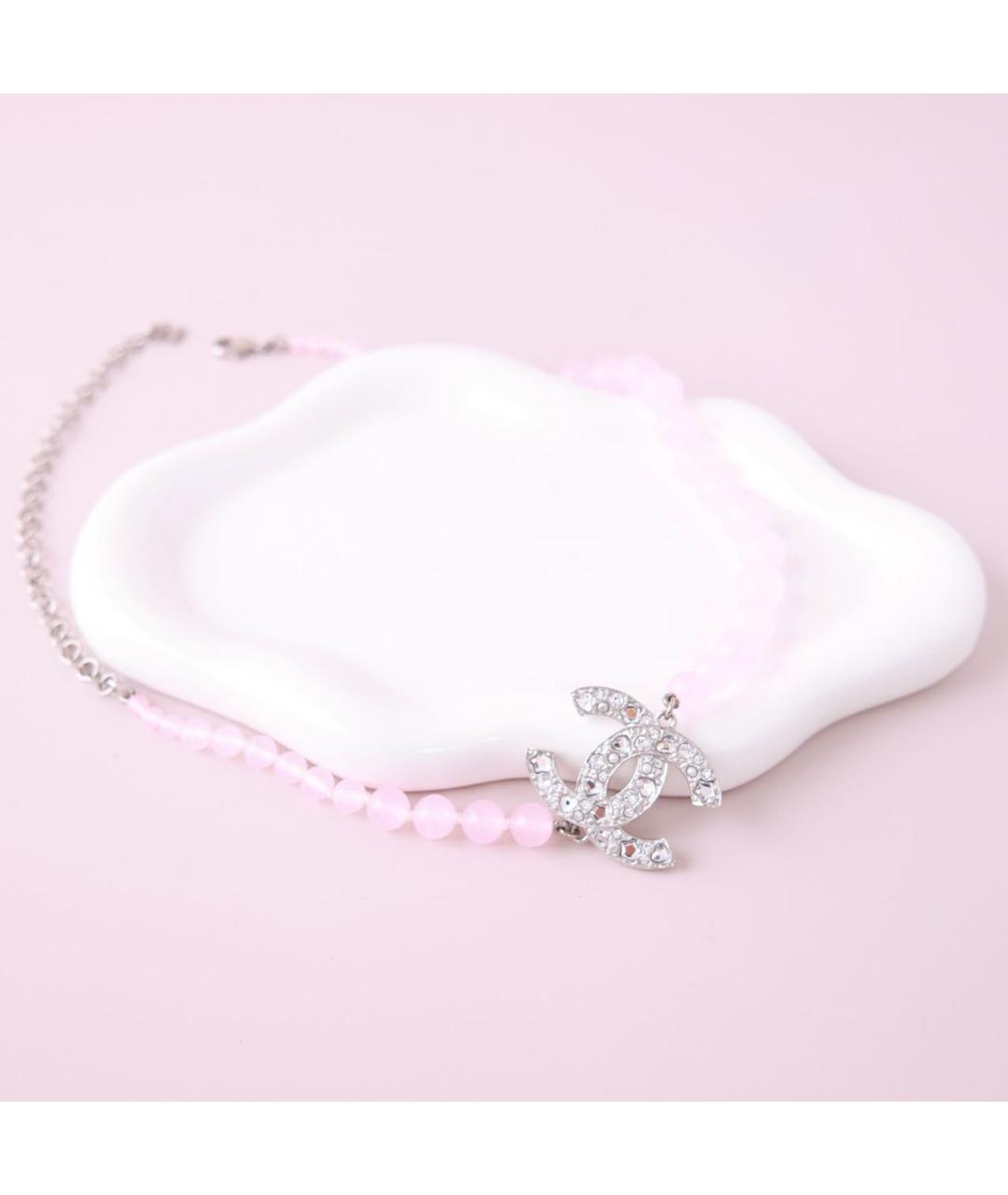 CHANEL Розовое колье, фото 5