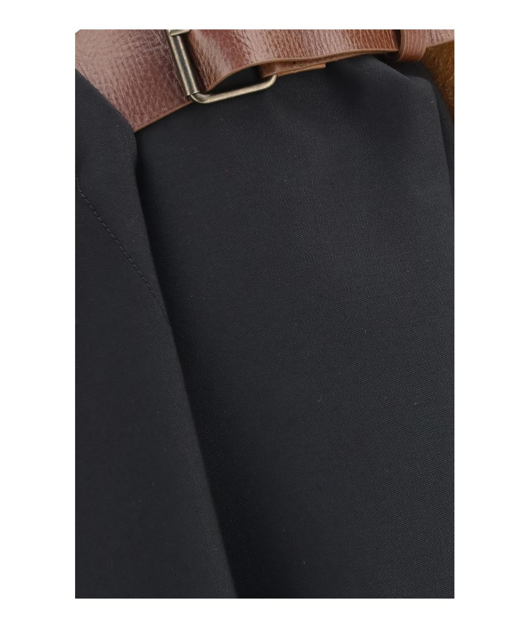 BOTTEGA VENETA Черная шерстяная юбка миди, фото 3