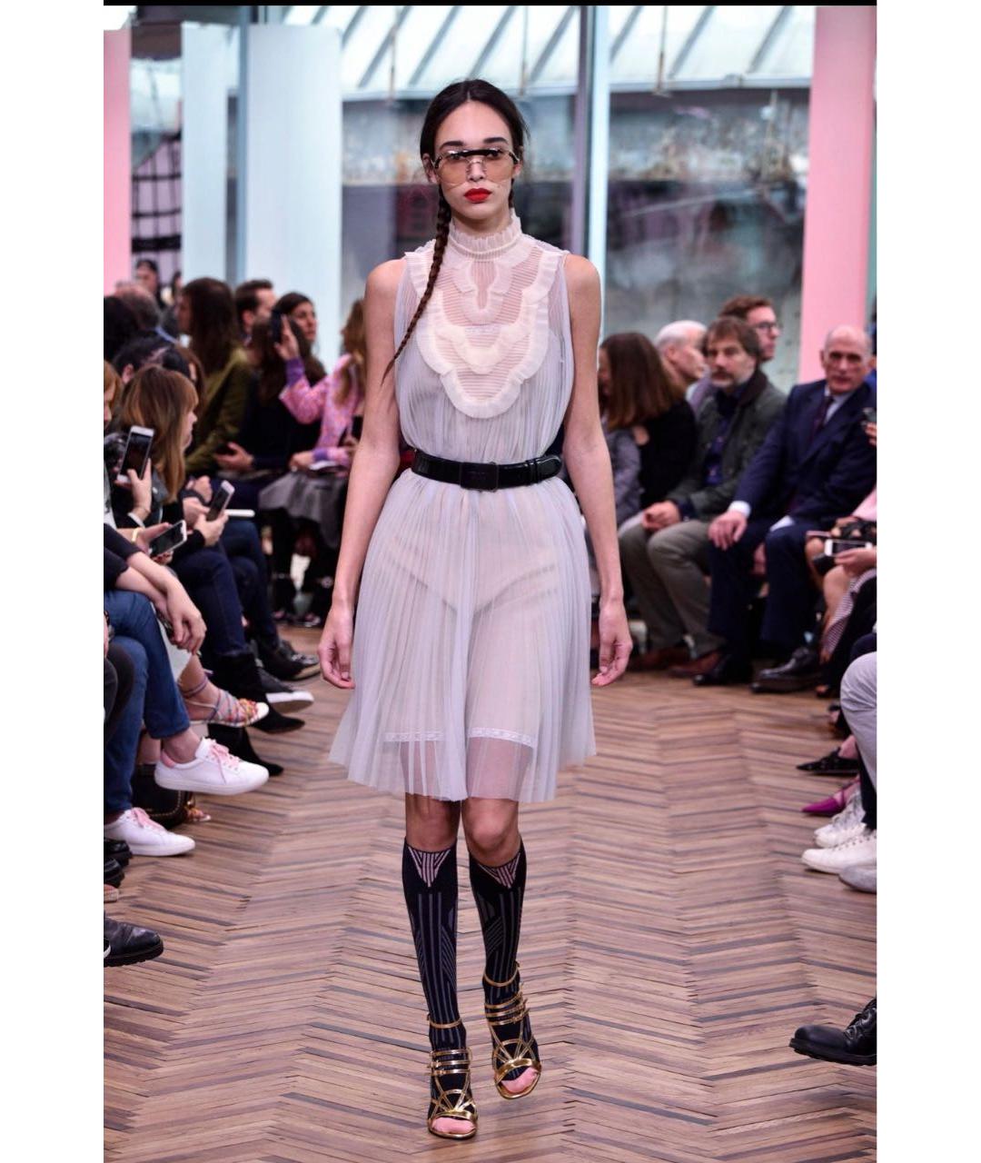 PRADA Голубое шелковое коктейльное платье, фото 6