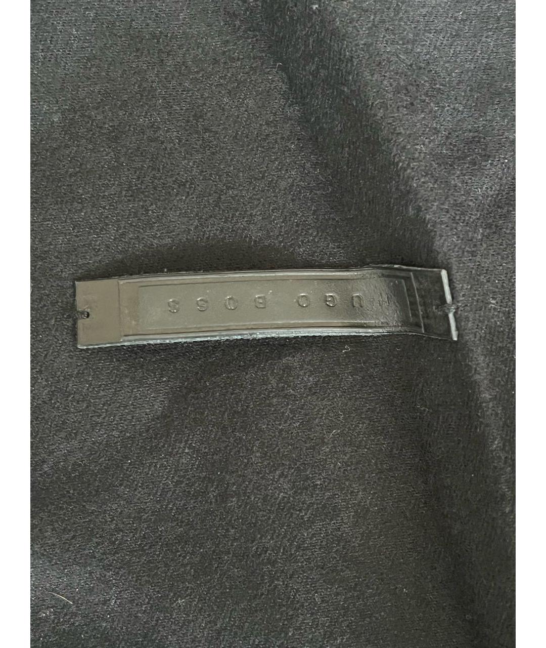 HUGO BOSS Черные кожаные лодочки на низком каблуке, фото 6