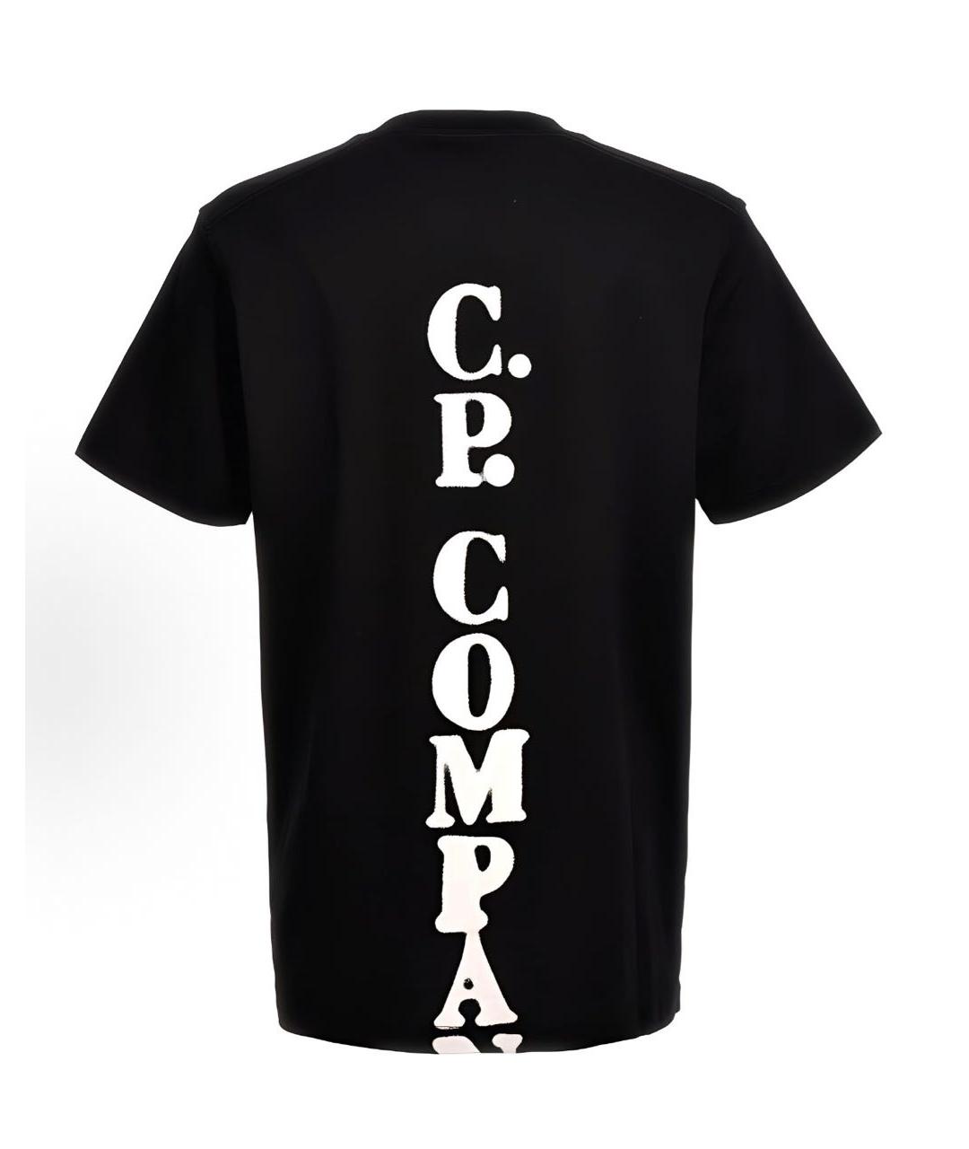 CP COMPANY Черная хлопковая футболка, фото 8