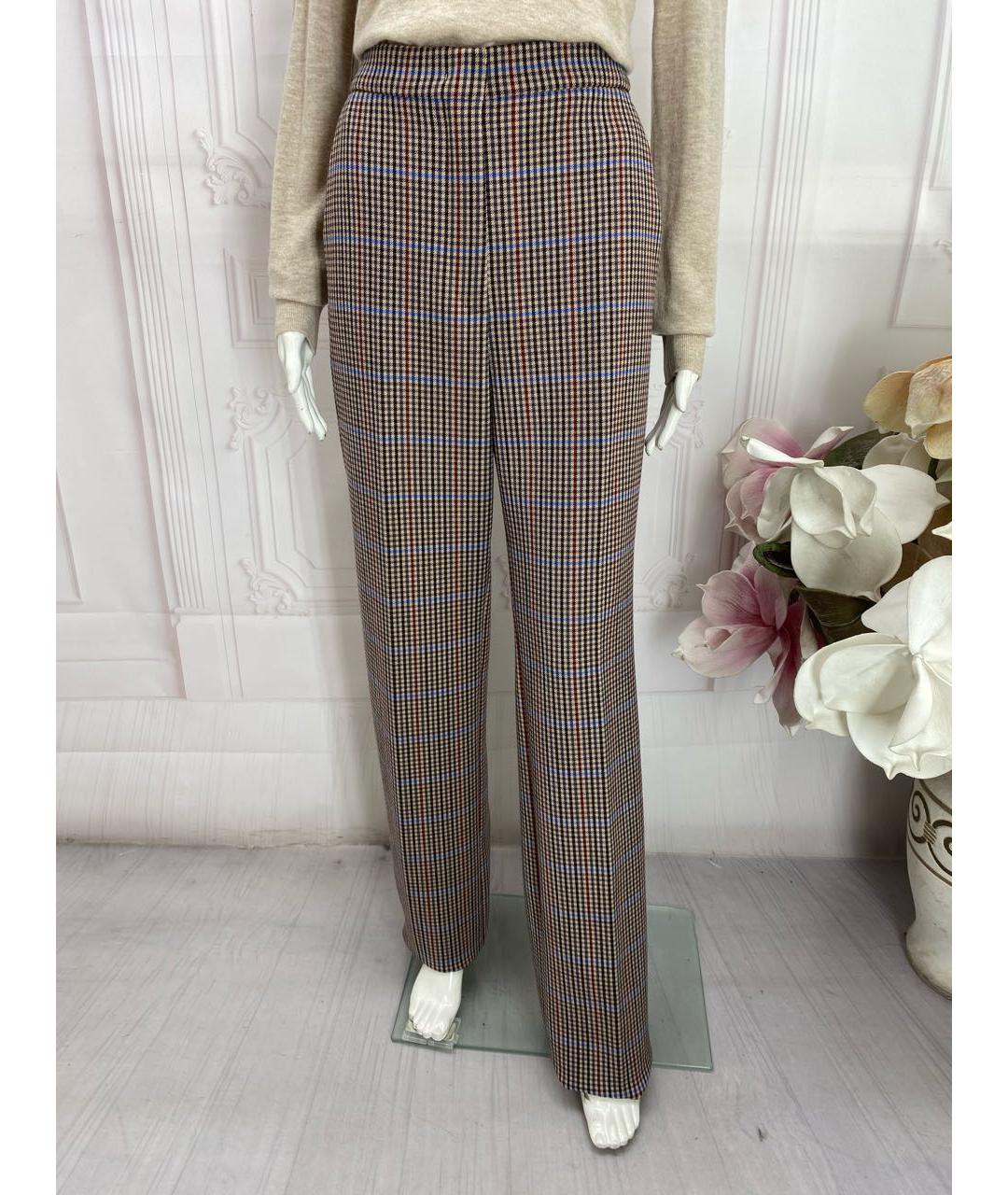 MAX MARA Мульти шерстяные прямые брюки, фото 9