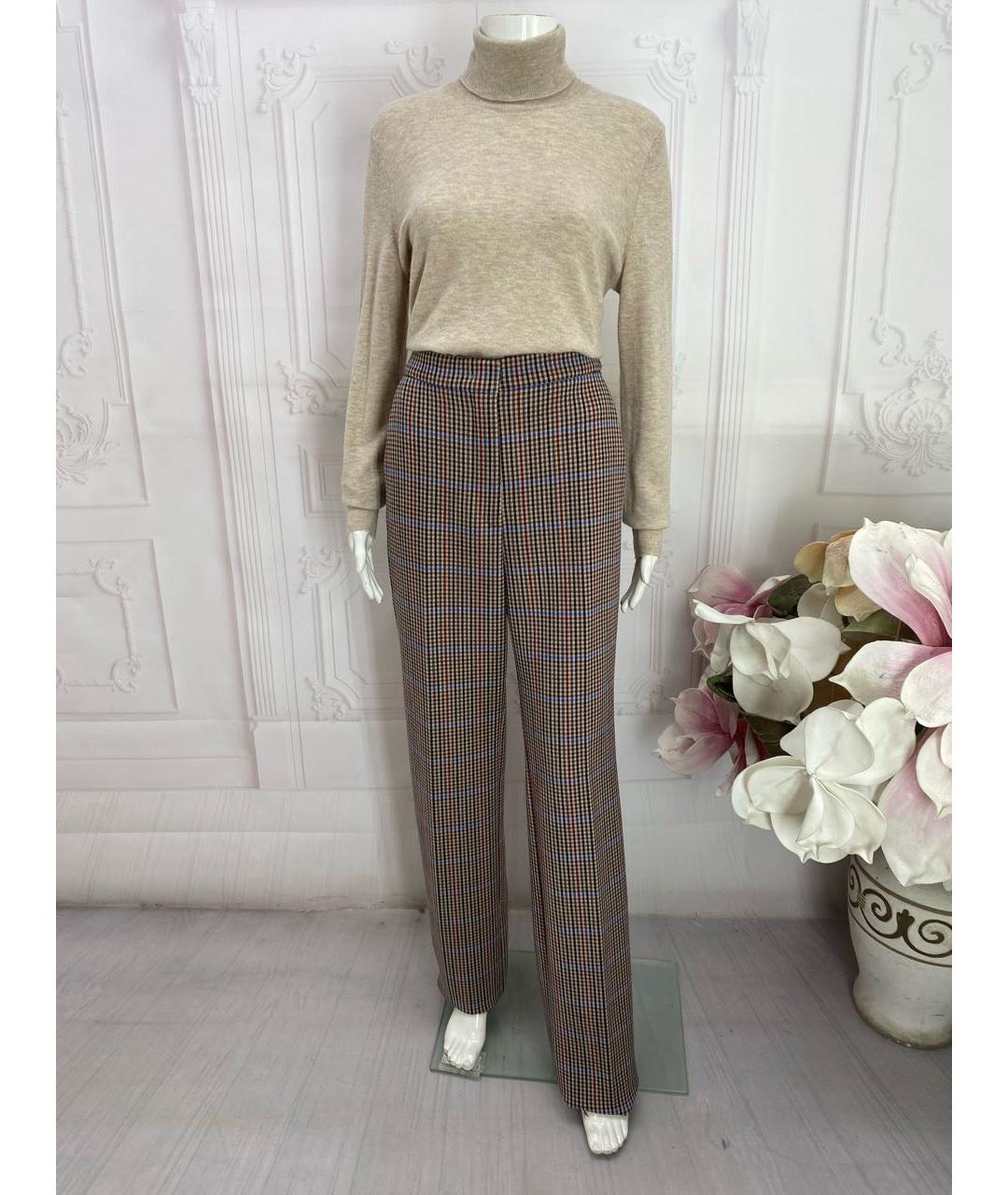 MAX MARA Мульти шерстяные прямые брюки, фото 6