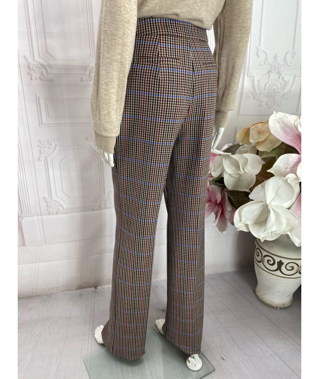 MAX MARA Мульти шерстяные прямые брюки, фото 2