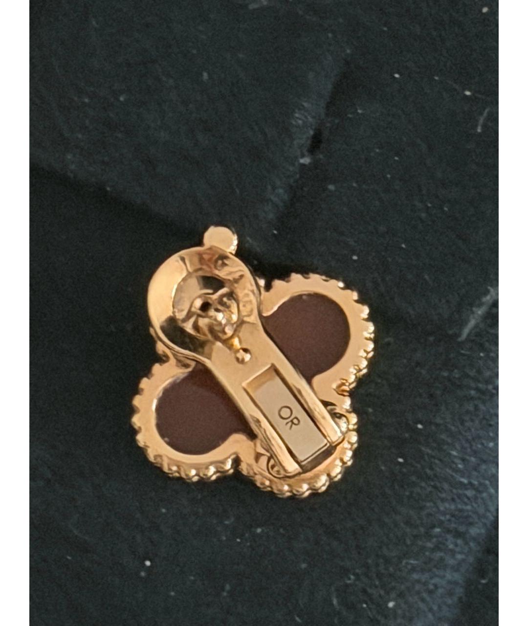 VAN CLEEF & ARPELS Красные серьги из желтого золота, фото 5