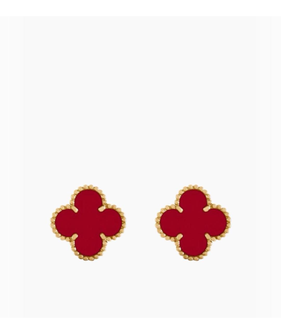 VAN CLEEF & ARPELS Красные серьги из желтого золота, фото 9