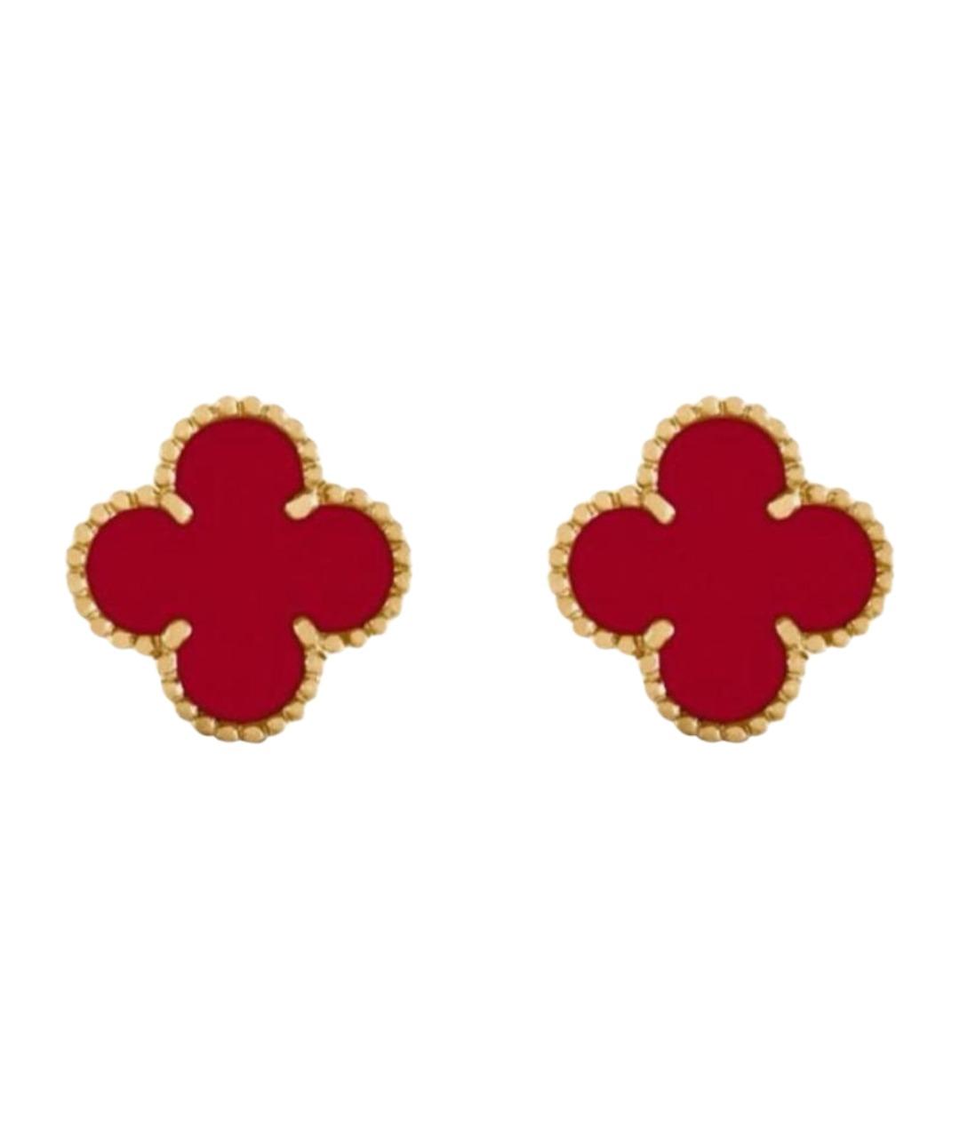 VAN CLEEF & ARPELS Красные серьги из желтого золота, фото 1