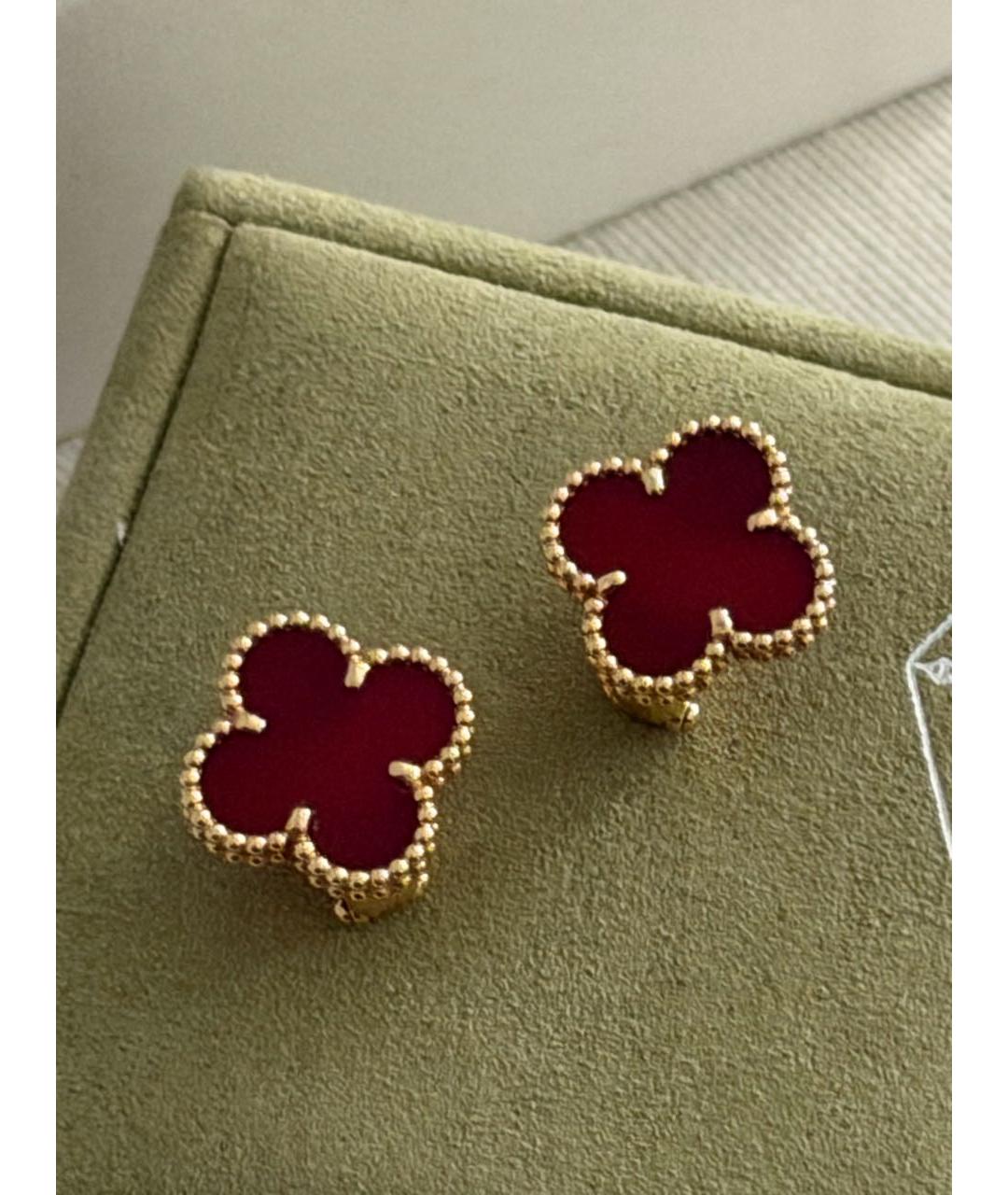 VAN CLEEF & ARPELS Красные серьги из желтого золота, фото 3