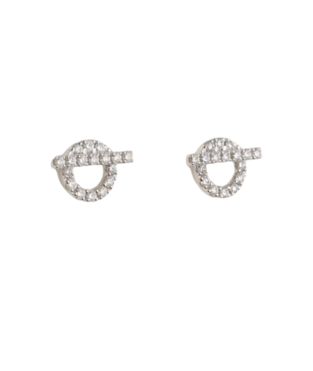 HERMES Серебряные серьги из белого золота, фото 5