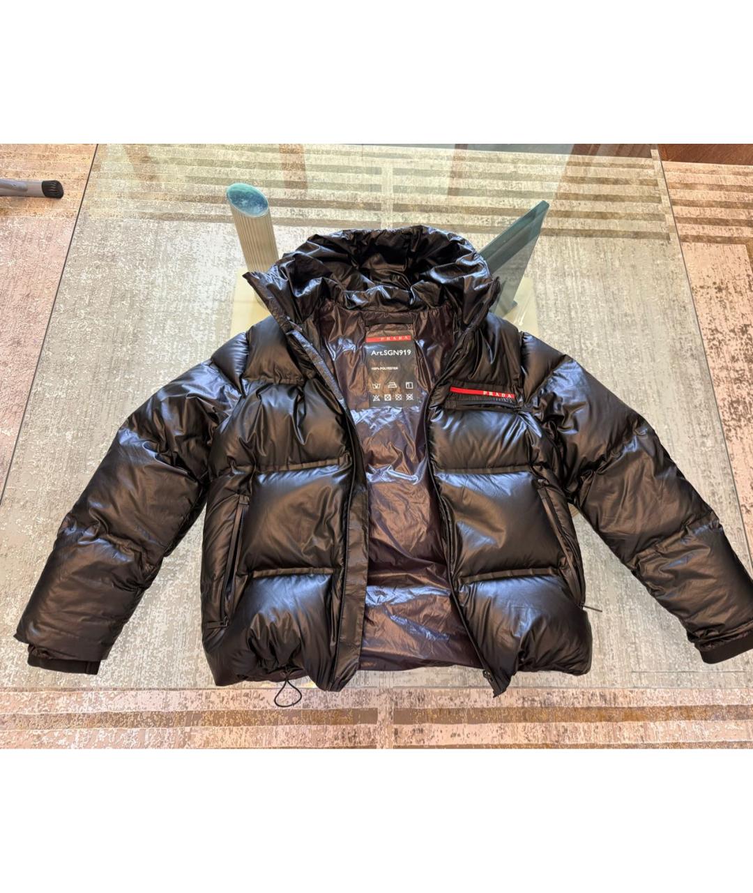 PRADA Черная полиэстеровая куртка, фото 6