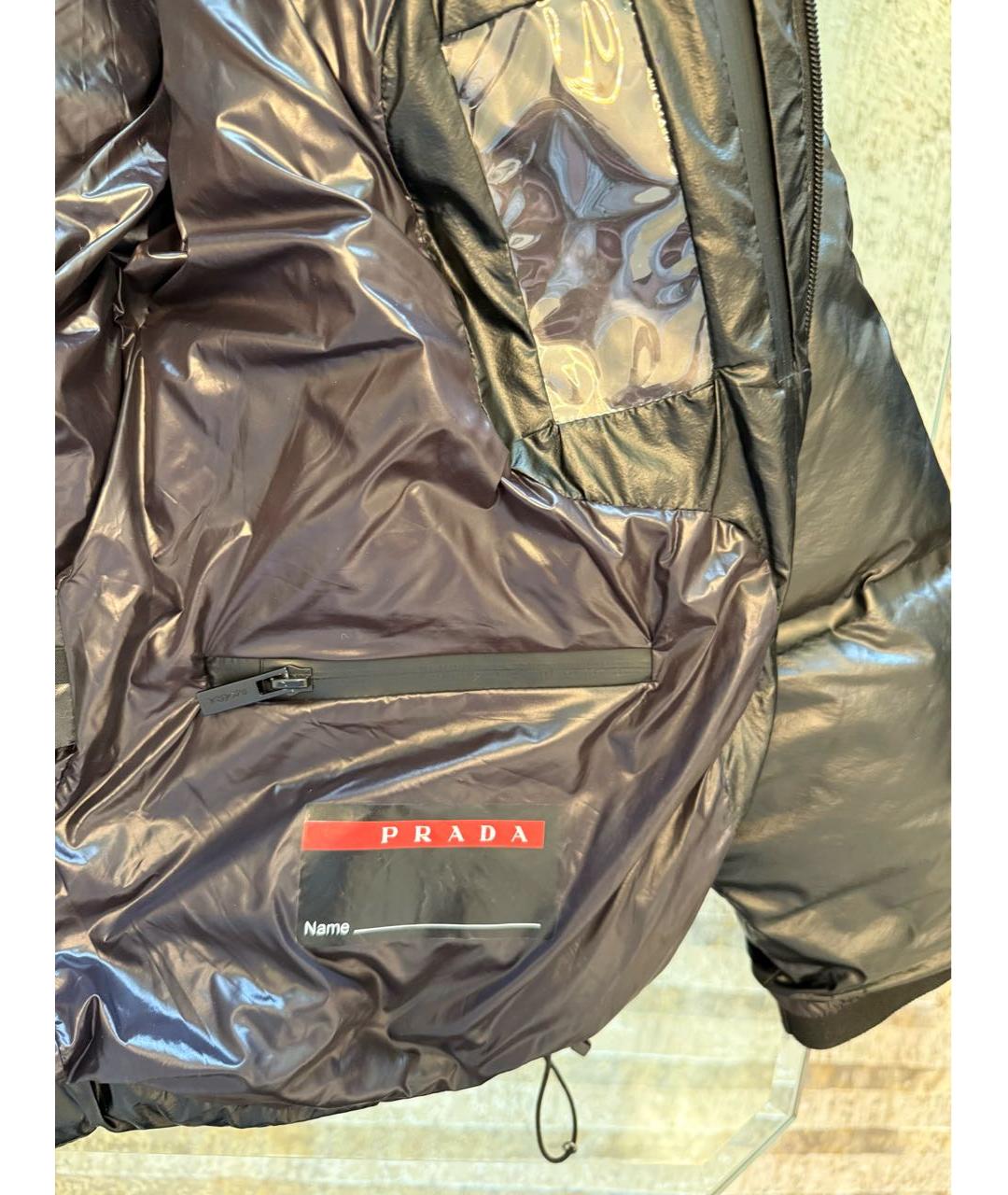 PRADA Черная полиэстеровая куртка, фото 4