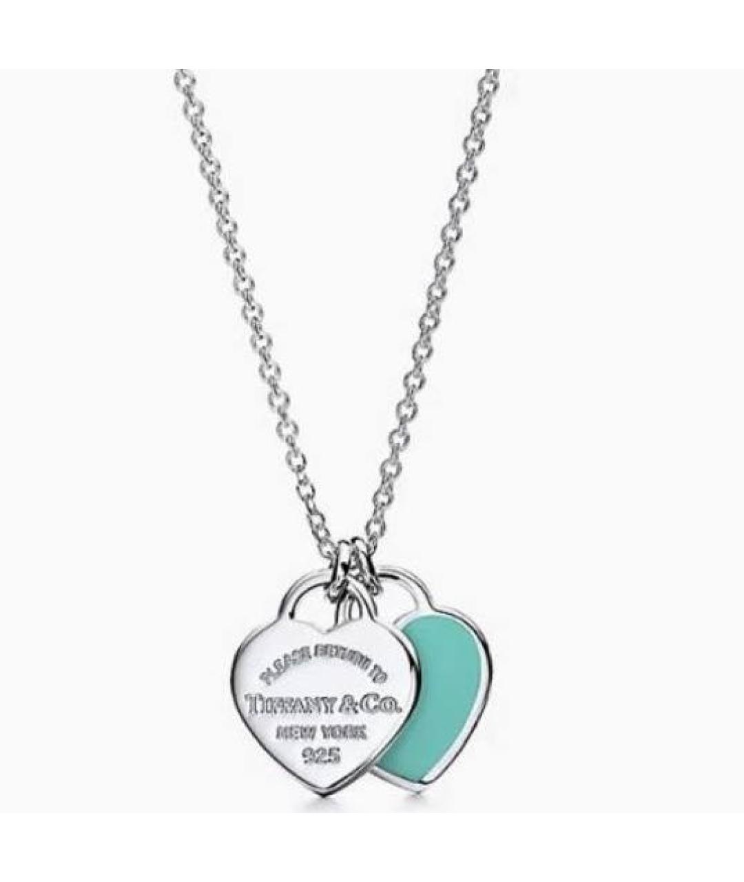 TIFFANY&CO Бирюзовое серебряное колье, фото 8