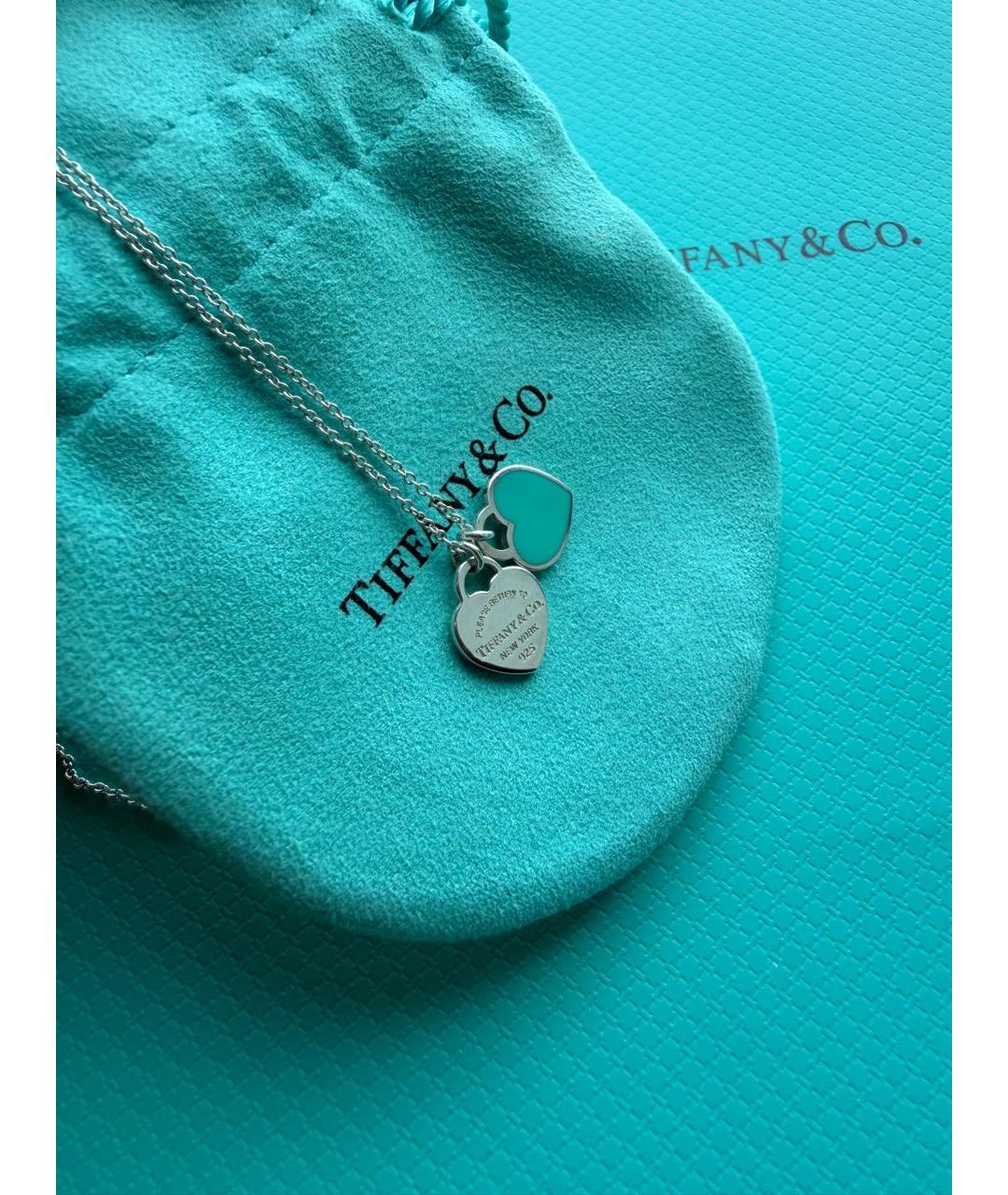 TIFFANY&CO Бирюзовое серебряное колье, фото 5