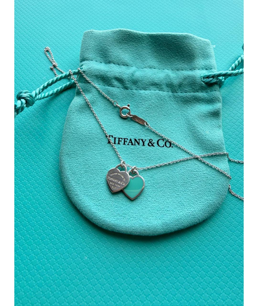 TIFFANY&CO Бирюзовое серебряное колье, фото 2
