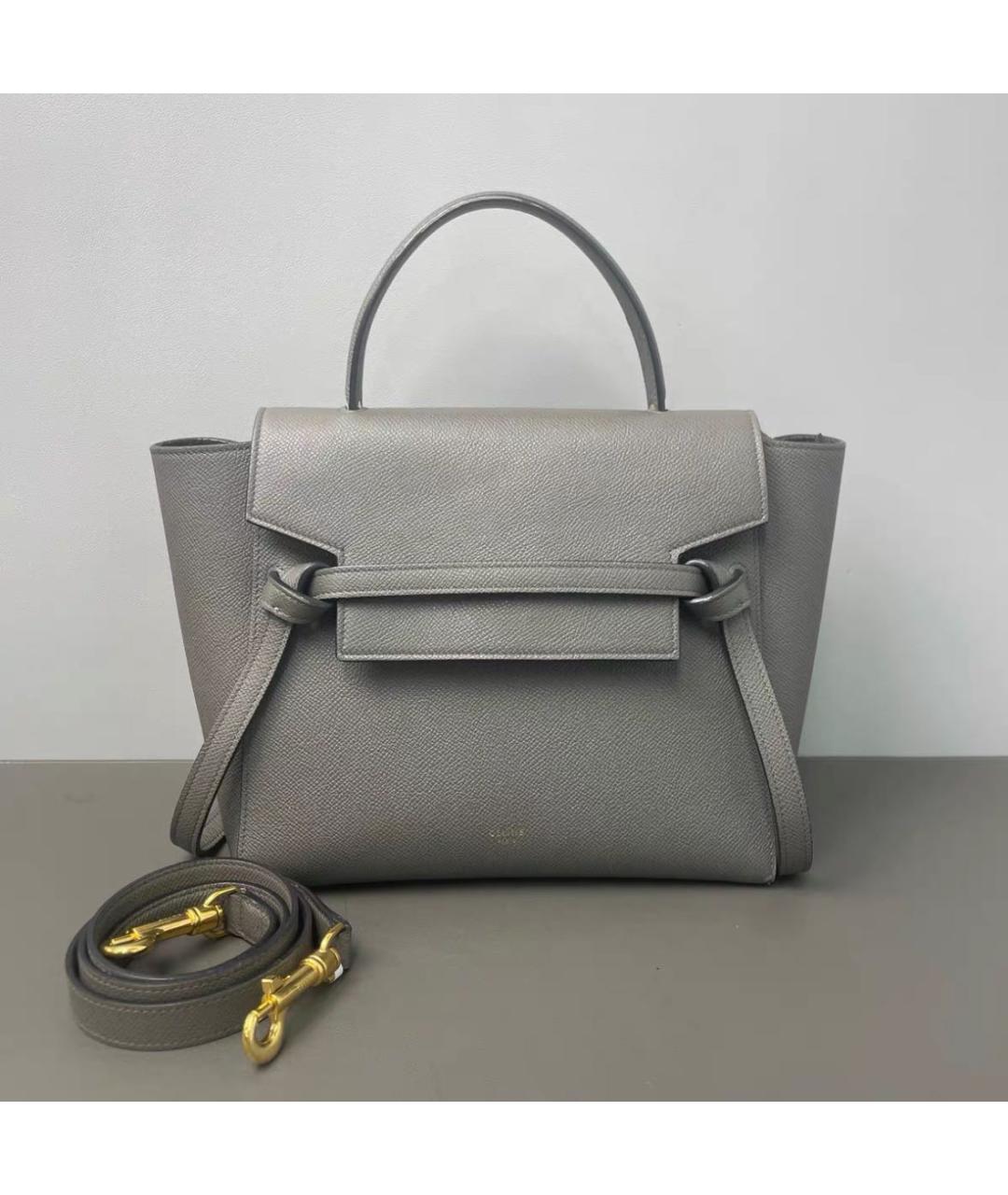 CELINE Серая сумка через плечо, фото 5