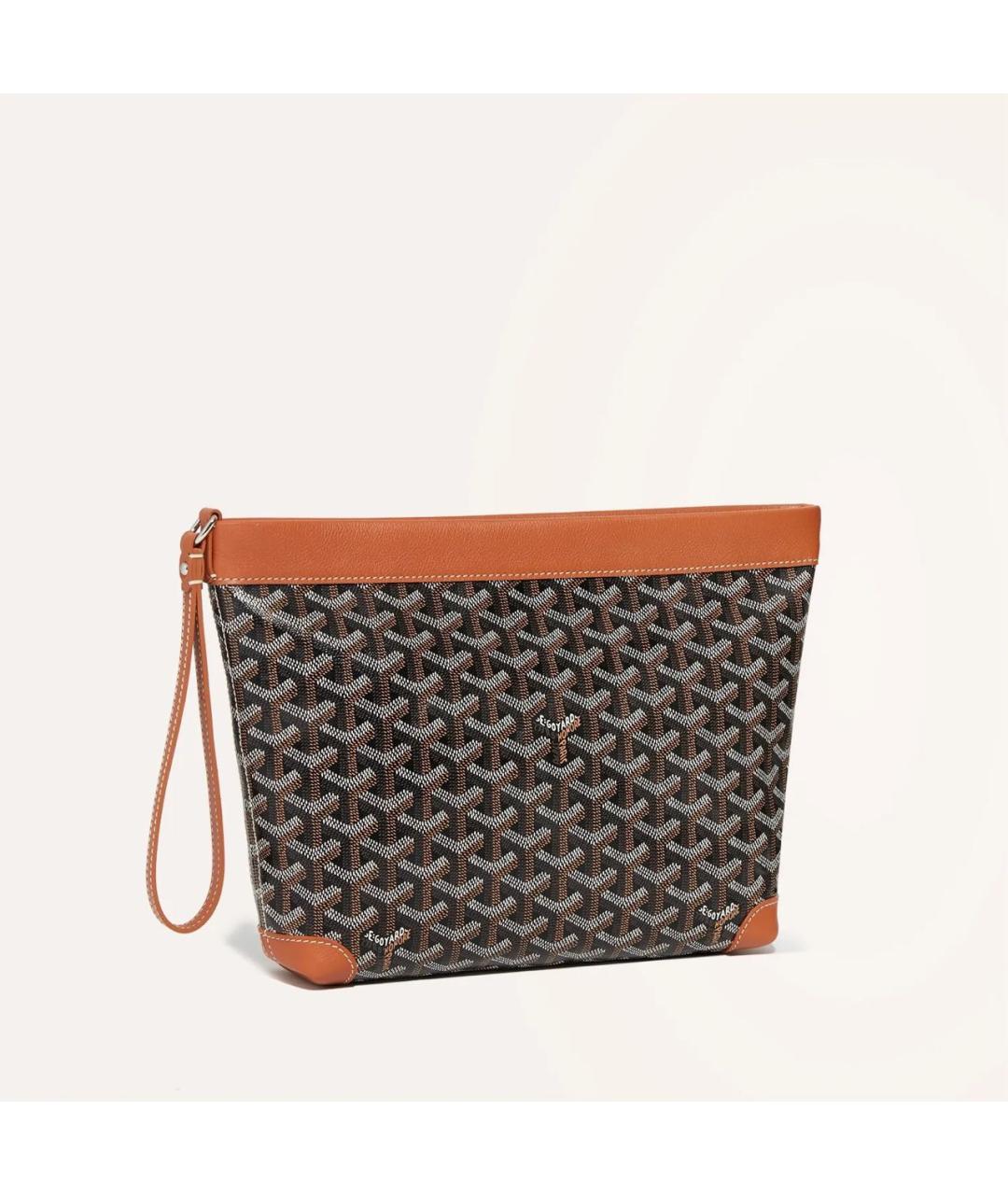GOYARD Коричневая папка для документов из канвы, фото 5