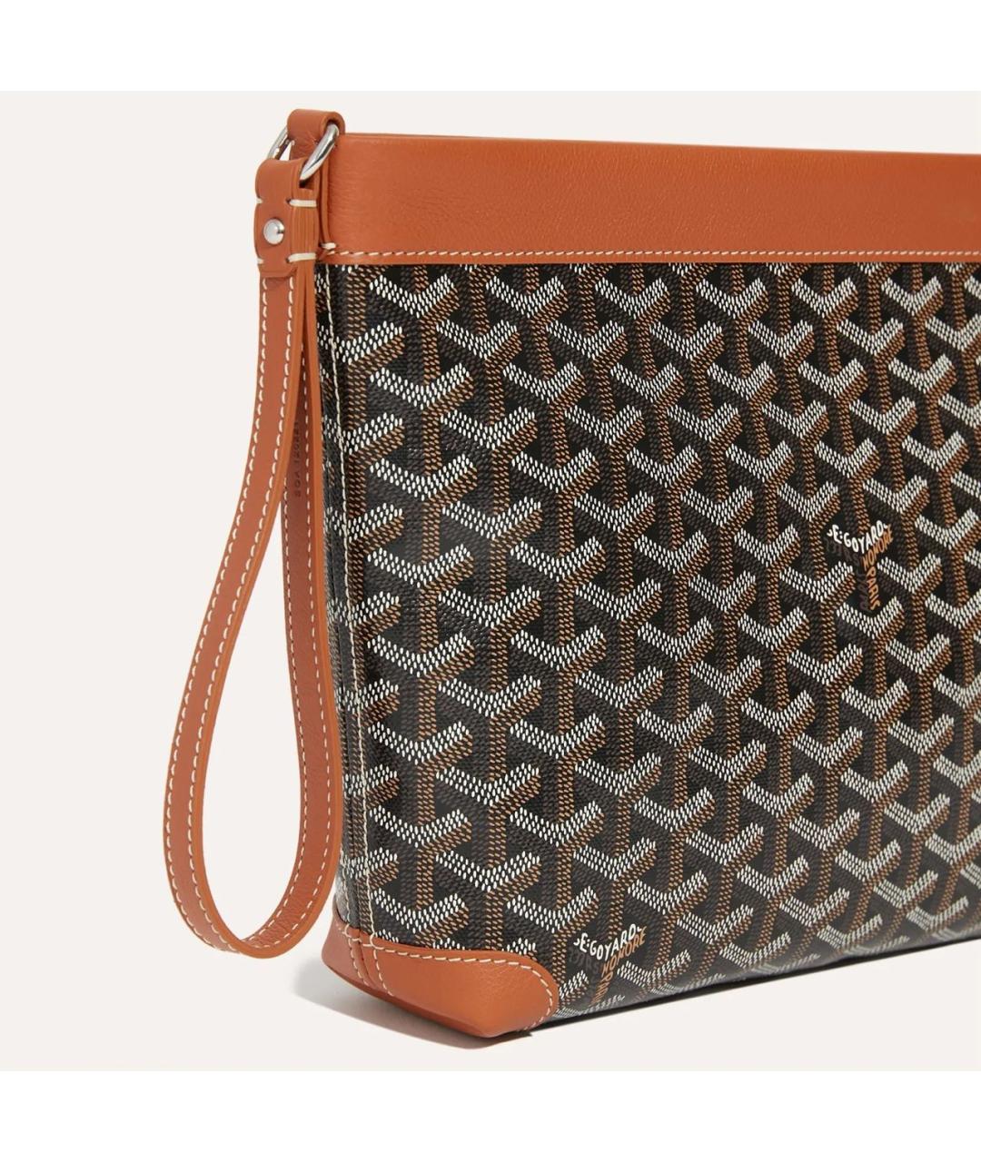 GOYARD Коричневая папка для документов из канвы, фото 4