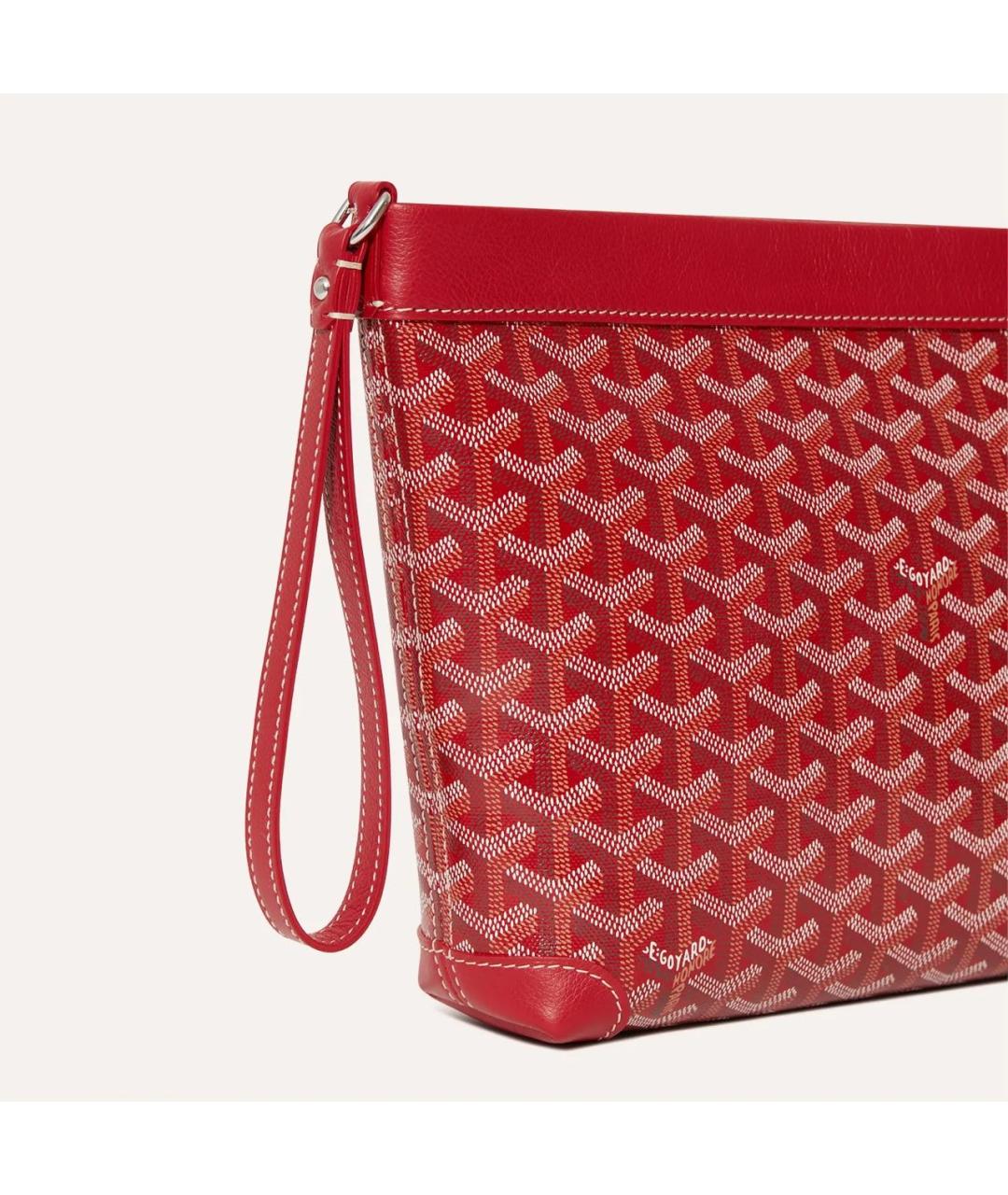 GOYARD Красная папка для документов из канвы, фото 3