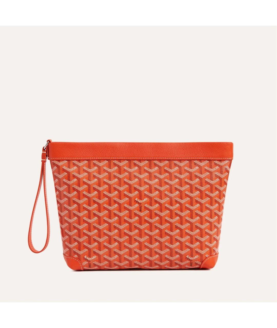 GOYARD Оранжевая папка для документов из канвы, фото 5