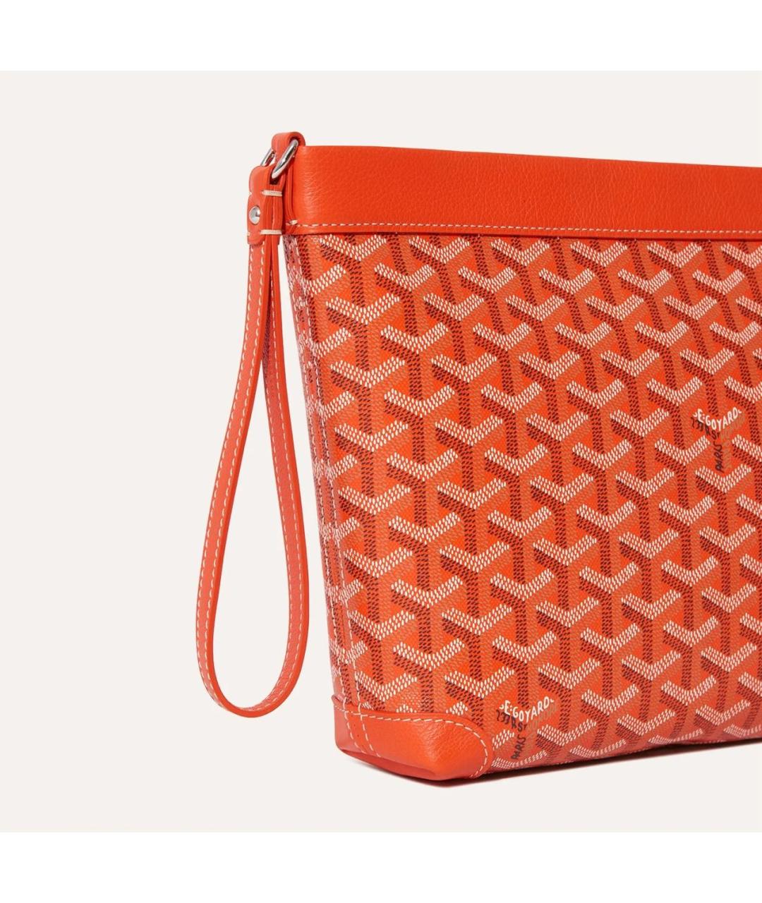 GOYARD Оранжевая папка для документов из канвы, фото 3