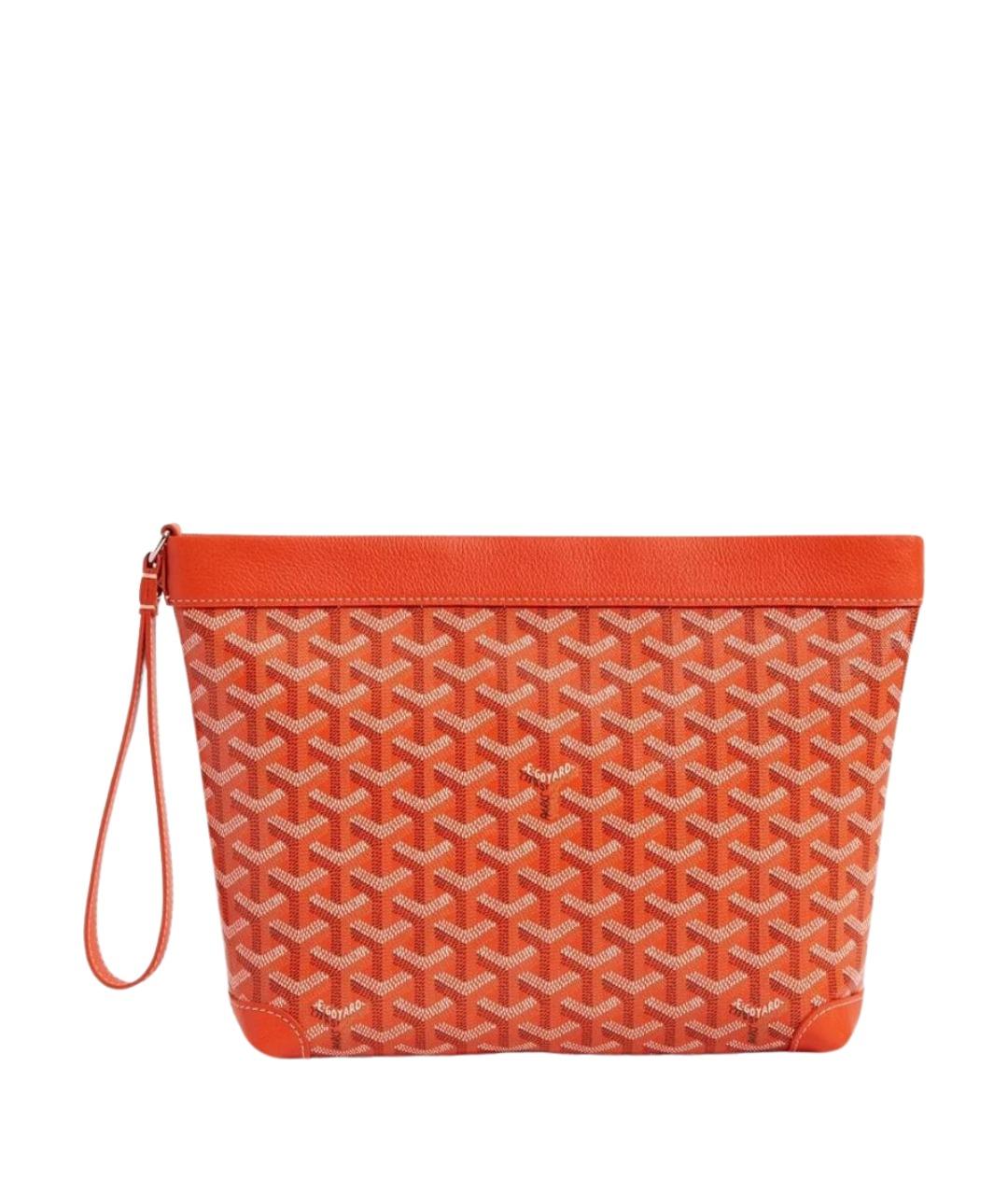 GOYARD Оранжевая папка для документов из канвы, фото 1