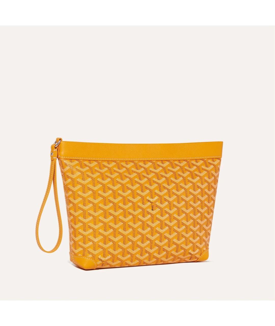 GOYARD Желтая папка для документов из канвы, фото 2