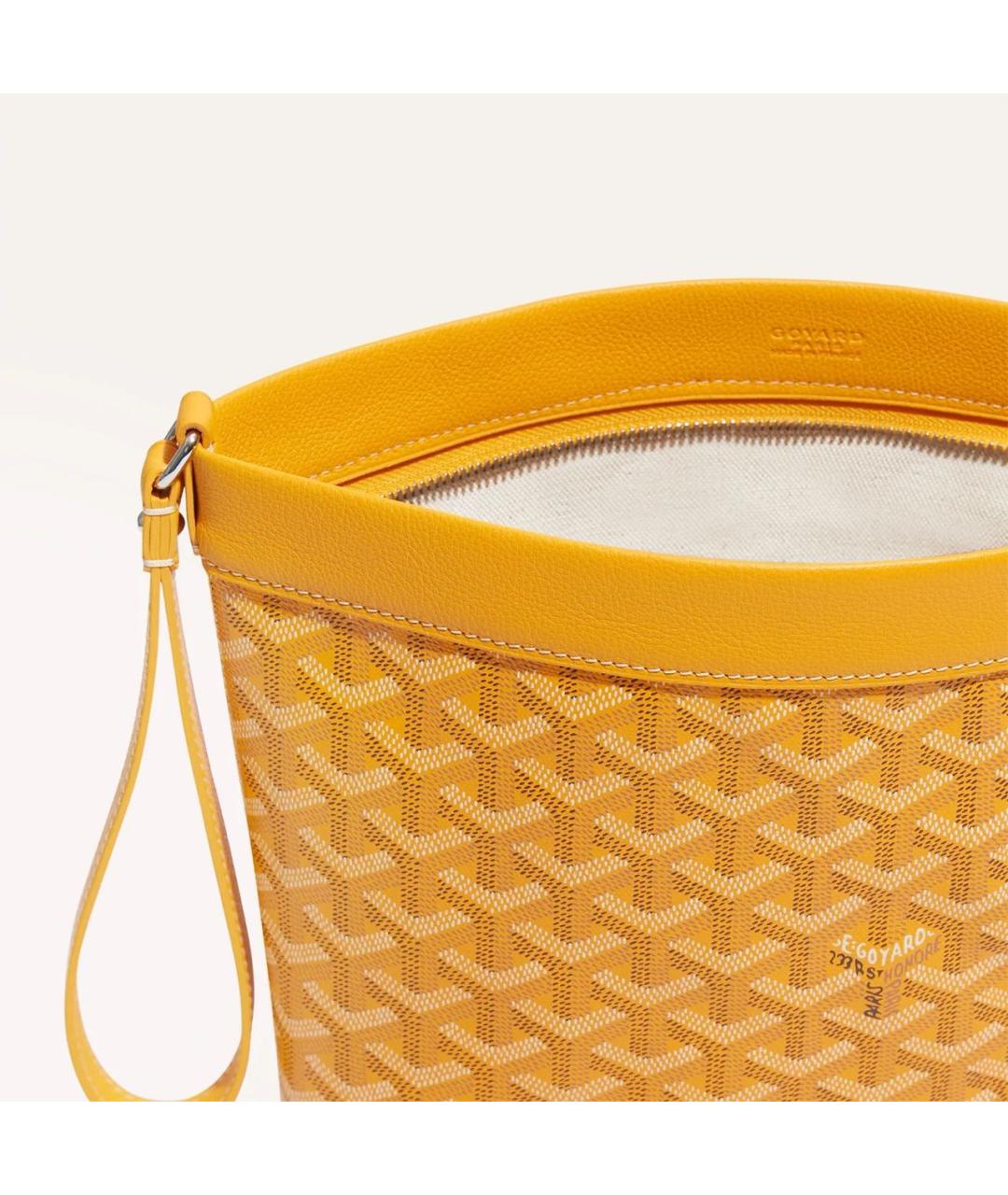 GOYARD Желтая папка для документов из канвы, фото 4