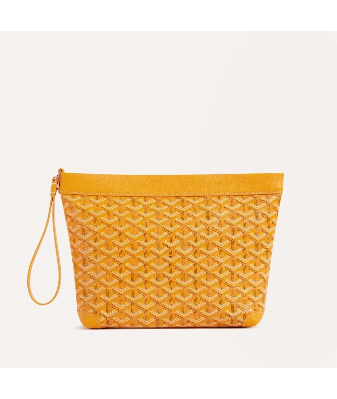 GOYARD Желтая папка для документов из канвы, фото 5