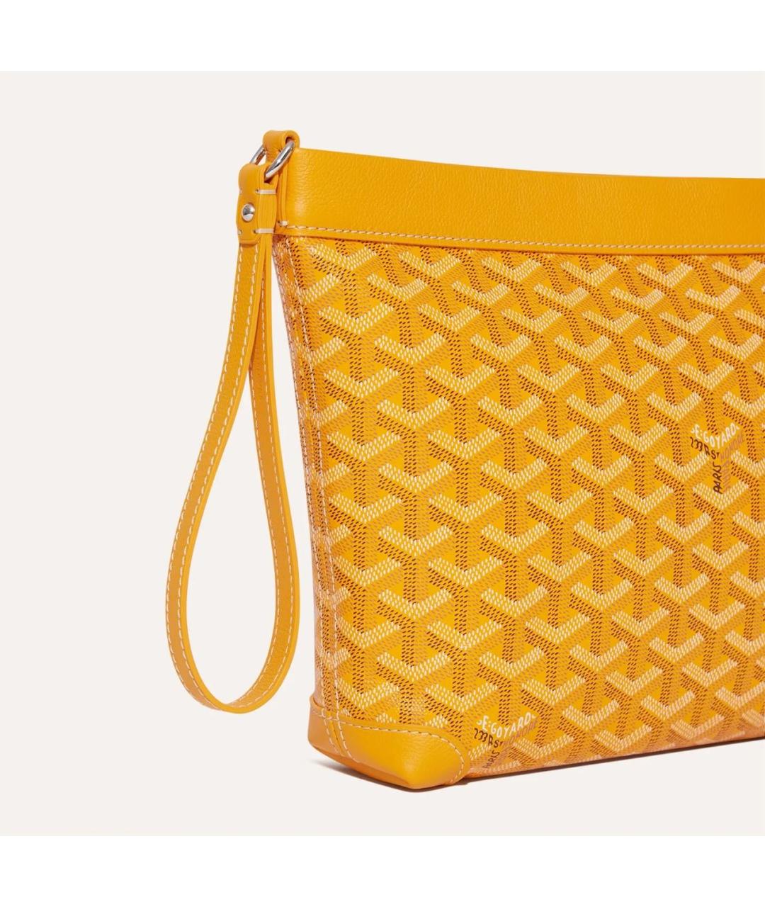 GOYARD Желтая папка для документов из канвы, фото 3