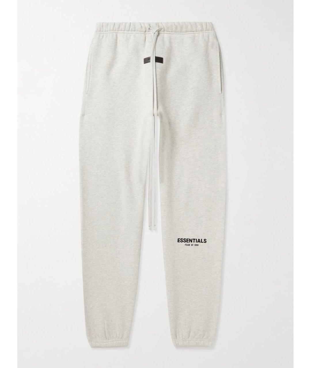 FEAR OF GOD ESSENTIALS Серые хлопковые брюки широкие, фото 4