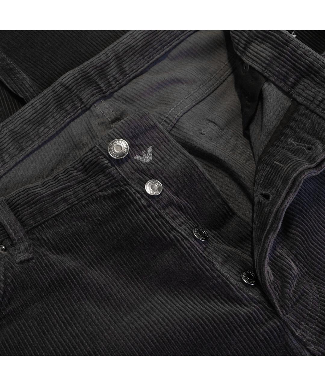 EMPORIO ARMANI Серые хлопковые повседневные брюки, фото 4