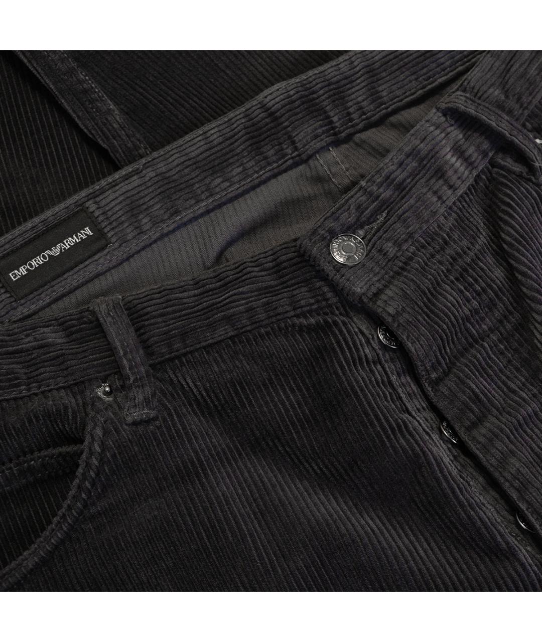 EMPORIO ARMANI Серые хлопковые повседневные брюки, фото 3