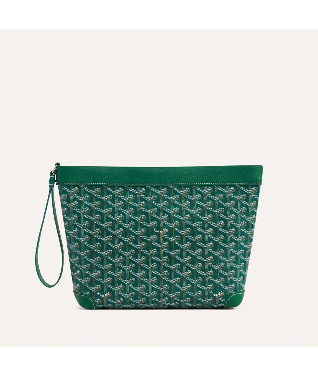 GOYARD Зеленая папка для документов из канвы, фото 5