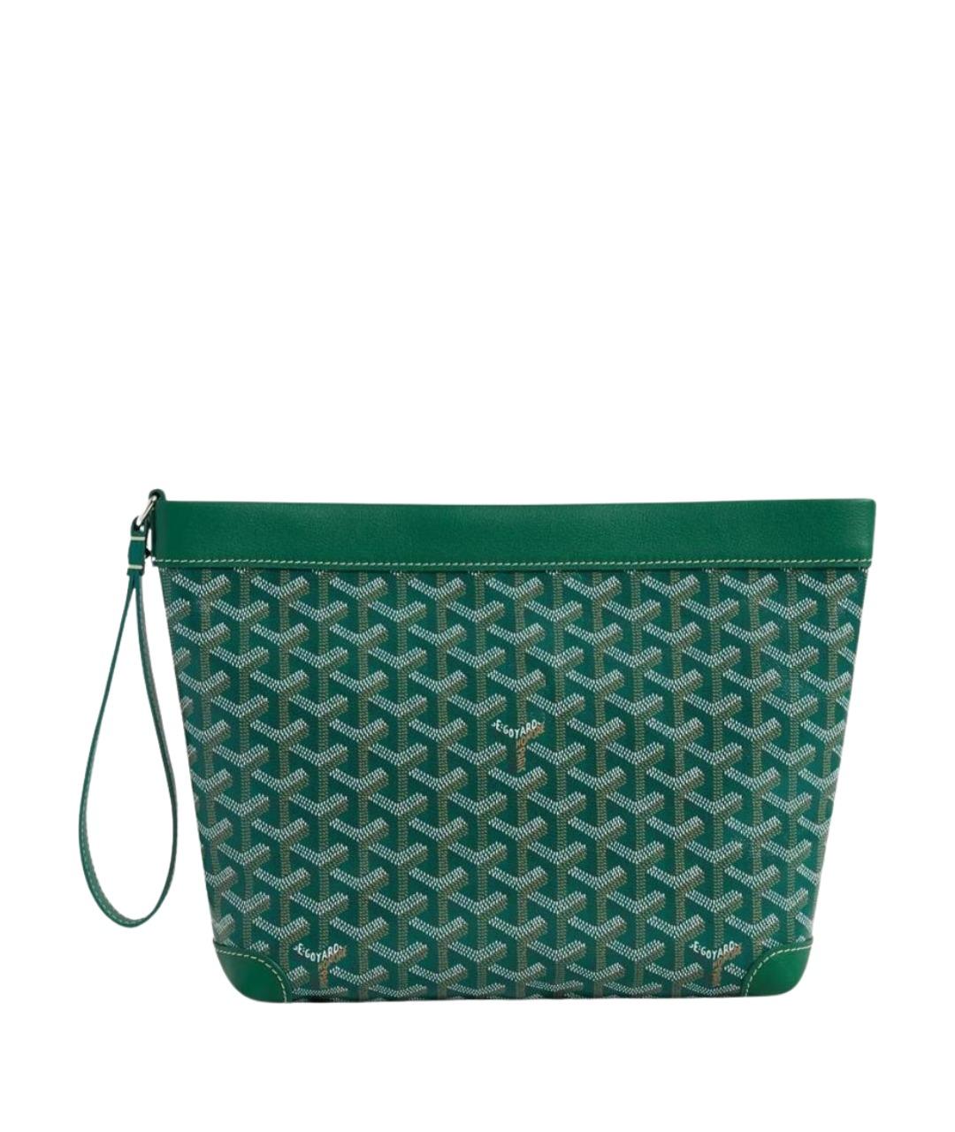 GOYARD Зеленая папка для документов из канвы, фото 1