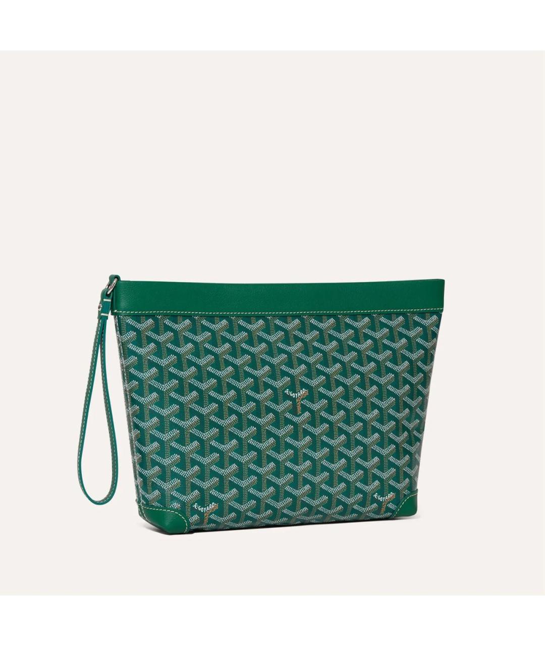 GOYARD Зеленая папка для документов из канвы, фото 2