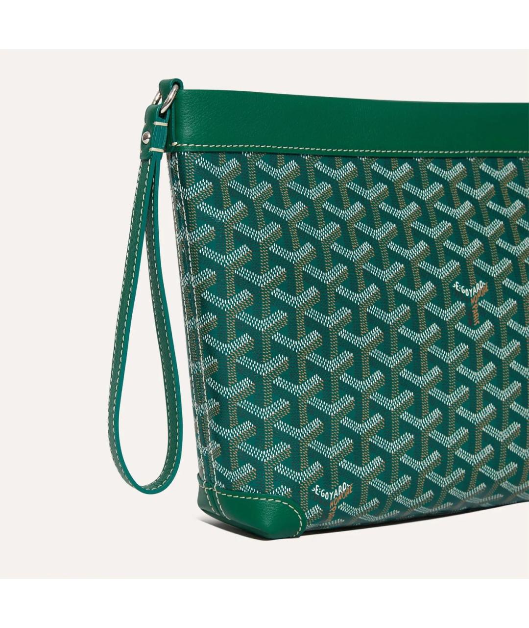 GOYARD Зеленая папка для документов из канвы, фото 3